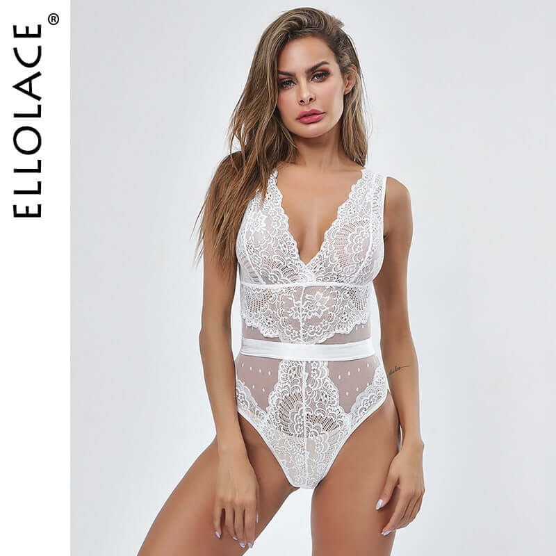 "Sexy Embroidered Lace Summer Bodysuit"