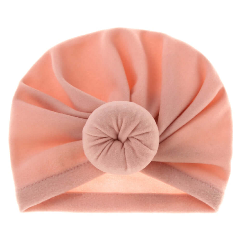 Solid Faux Cashmere Baby Turban Hat Warm Autumn Winter Beanies Topknot Bonnet Infant Boys Girls Caps New Turban Headwraps