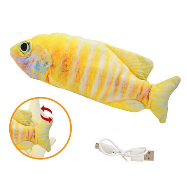 Cat Toy Flopping Wagging Fish USB Electric