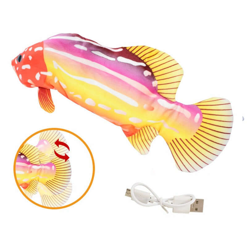 Cat Toy Flopping Wagging Fish USB Electric