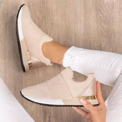 Vulcanize Shoes Sneakers Women Shoes Ladies Slip-On Knit Solid Color Sneakers for Female Sport Mesh Casual Shoes for Women 2021