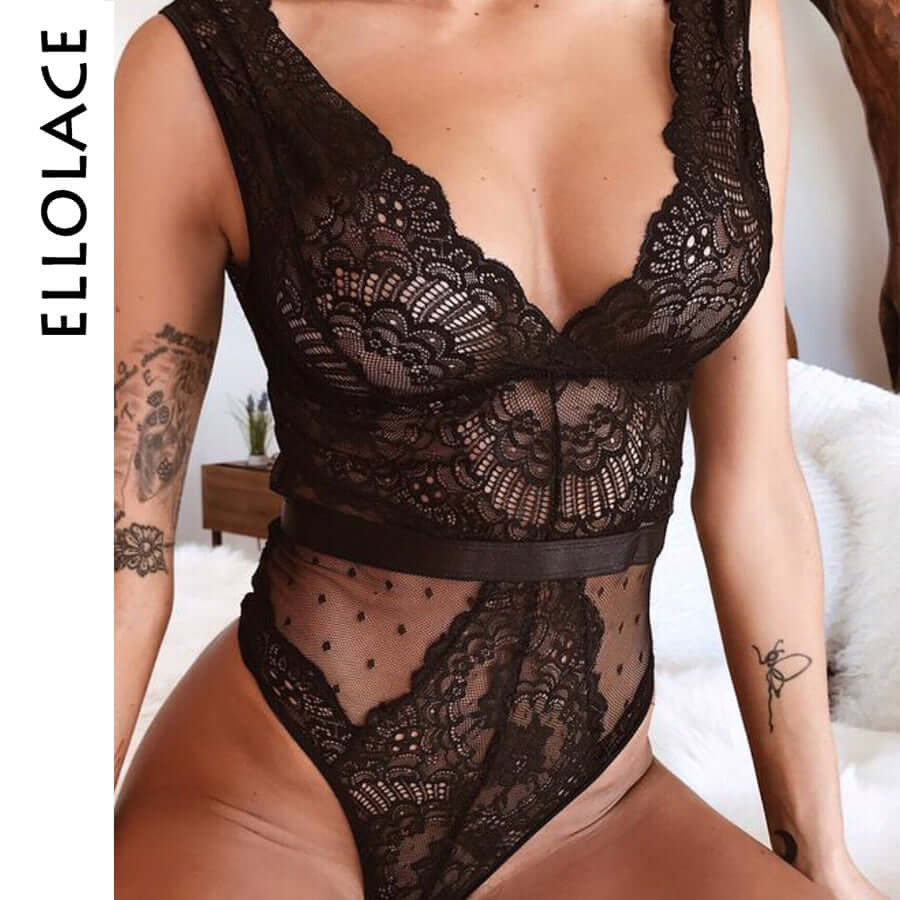 "Sexy Embroidered Lace Summer Bodysuit"