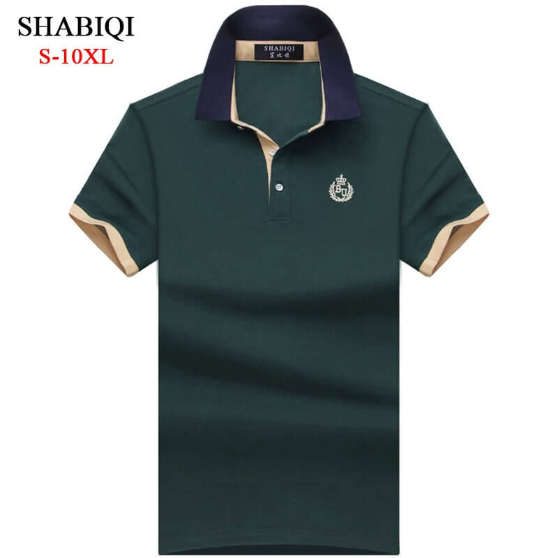 SHABIQI 经典品牌男式衬衫男式 Polo 衫男式短袖 Polo 衫 T 设计师 Polo 衫加大码 6XL 7XL 8XL 9XL 10X