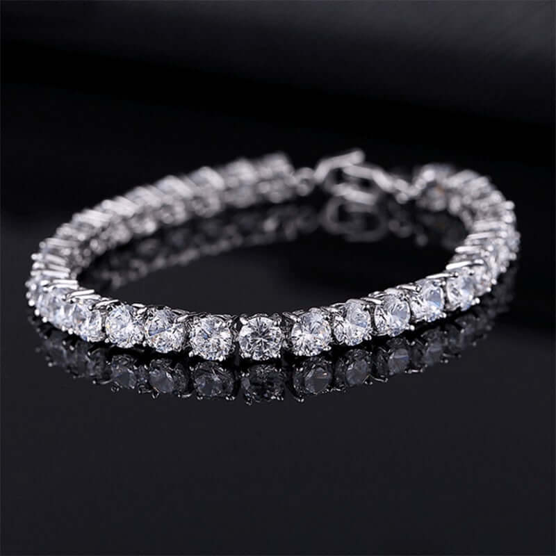 Unisex Fashion Tennis Bracelet 4mm Iced Cubic Zirconia 🎾