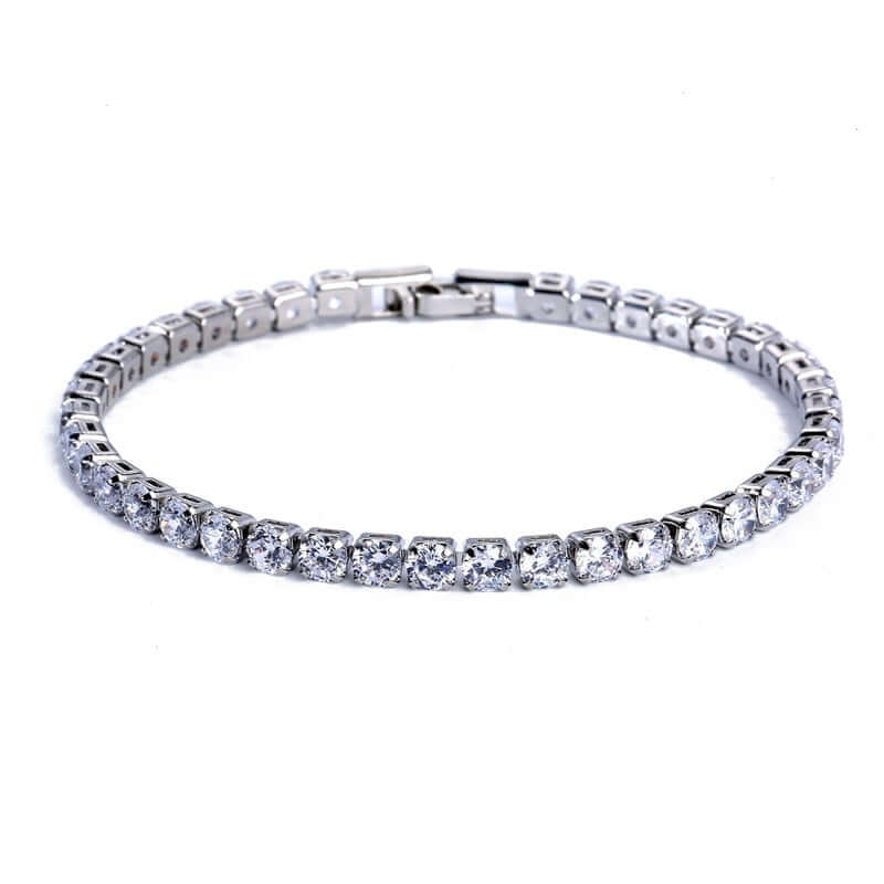 Unisex Fashion Tennis Bracelet 4mm Iced Cubic Zirconia 🎾