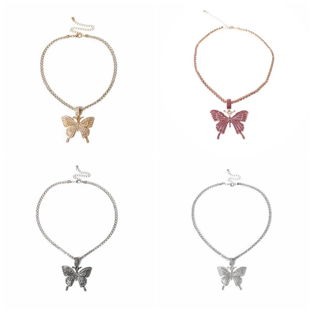 Fashion Trendy Jewelry | 3D Butterfly Pendant Necklace