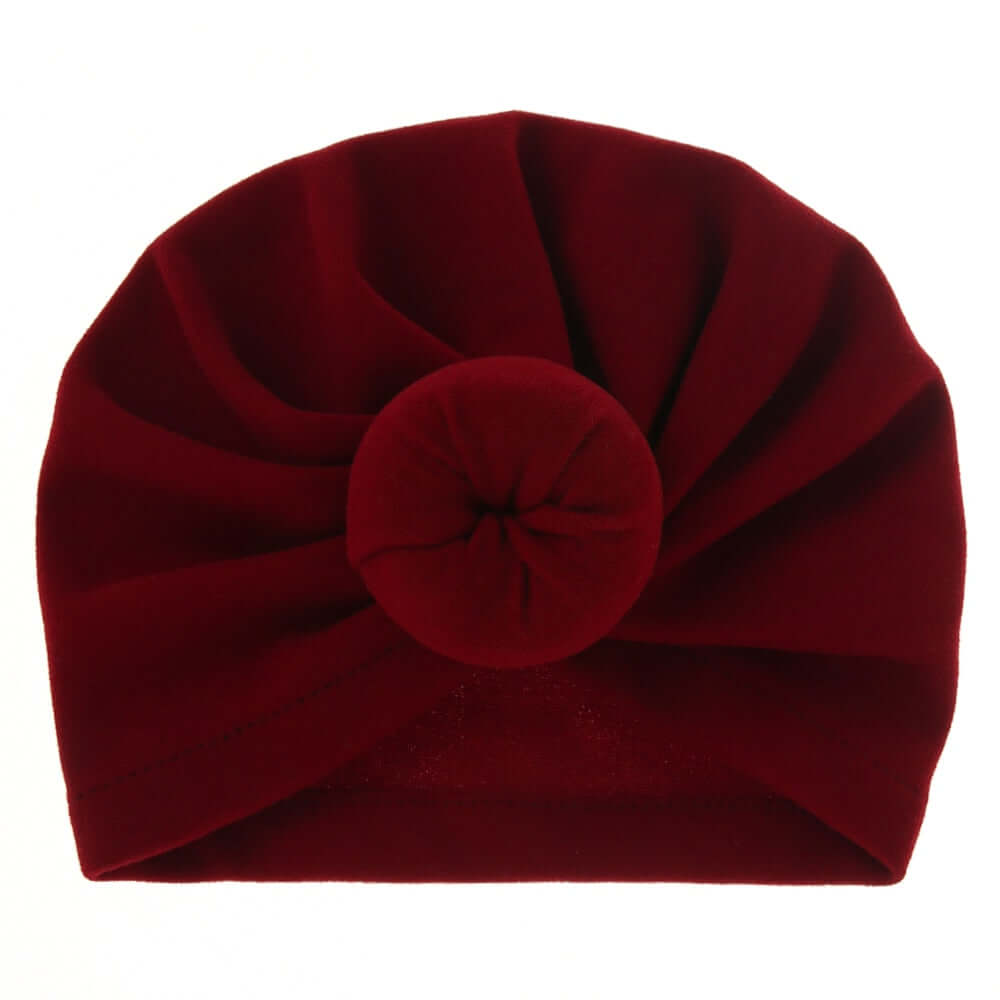 Solid Faux Cashmere Baby Turban Hat Warm Autumn Winter Beanies Topknot Bonnet Infant Boys Girls Caps New Turban Headwraps