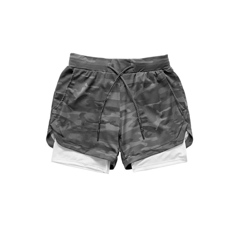 Trendy Camouflage Stay Dry Fitness Shorts w/ Large Side Pocket