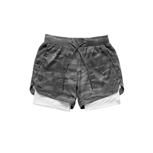 Trendy Camouflage Stay Dry Fitness Shorts w/ Large Side Pocket