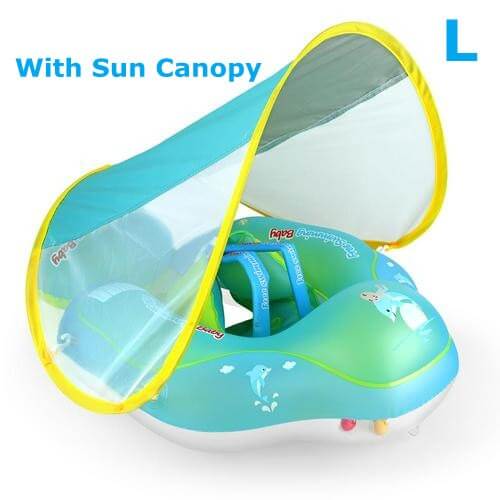 Baby Swimming Float With Sun Canopy Toy