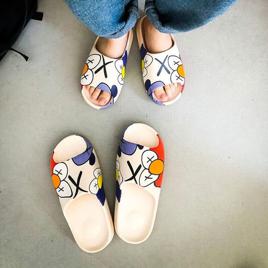 Luxury Brand Slides Shoes Slippers Indoor House Slippers Graffiti Casual Beach Slipper Eva Quality Cartoon Shoes