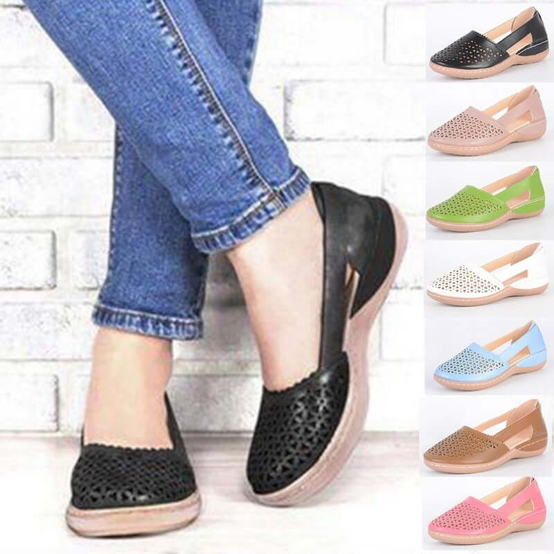 2021 Women's Sandals Summer Handmade Ladies Shoes Leather Breathable Sandals Women Flats Retro Style Cusomized Dropship Slippers