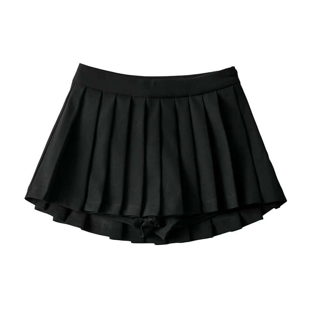 Summer Pleated Skirt High Waisted Women Sexy Mini Skirts Vintage Black Skirt Korean Tennis Skirts White Short Skirt Casual