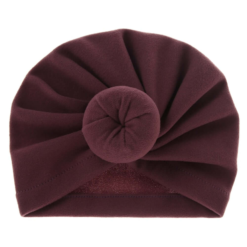 Solid Faux Cashmere Baby Turban Hat Warm Autumn Winter Beanies Topknot Bonnet Infant Boys Girls Caps New Turban Headwraps