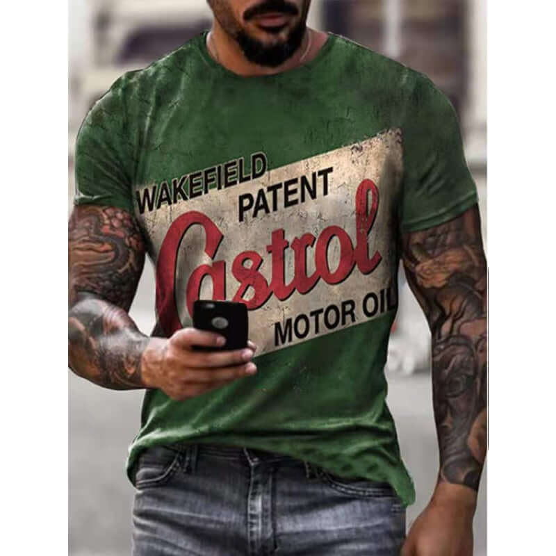 Mens T-shirt Oversized Vintage Short Sleeve Summer New Tshirts Fashion Harajuku Ethnic Letters Print T Shirts Men Camiseta Mujer