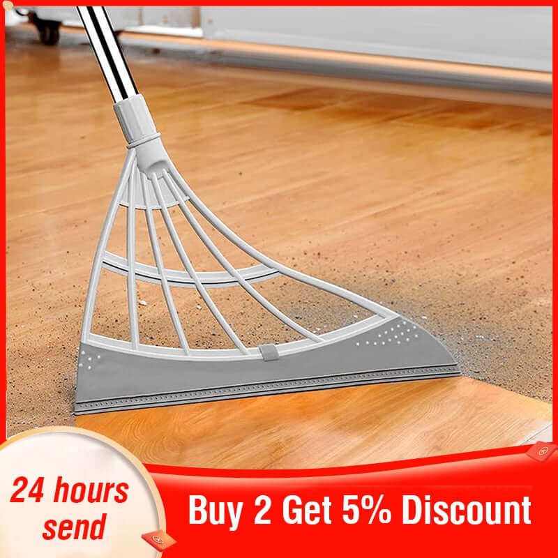 Magic Broom Floor Wiper w/ Squeegee