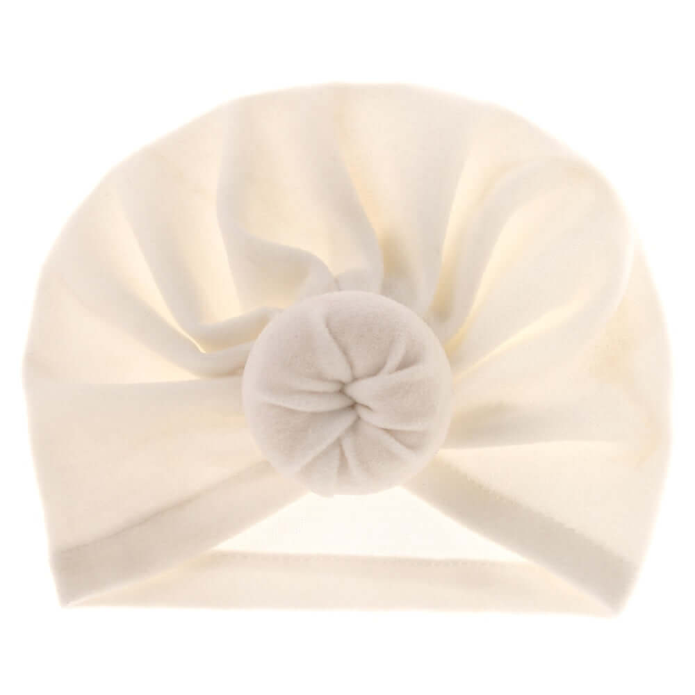 Solid Faux Cashmere Baby Turban Hat Warm Autumn Winter Beanies Topknot Bonnet Infant Boys Girls Caps New Turban Headwraps