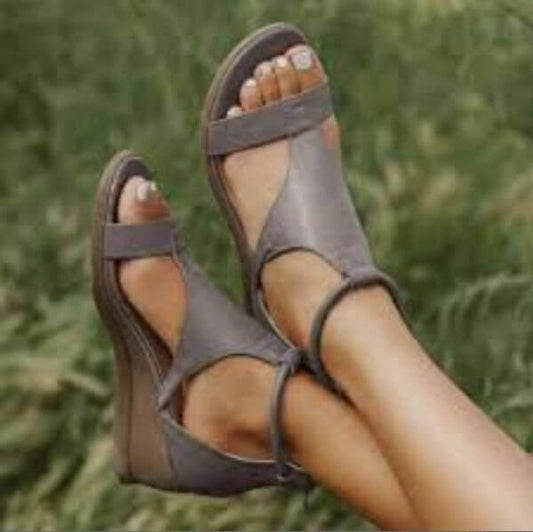 Sandals Foreign Trade Large Size Roman Style 2021 New Versatile Heightened Temperament Wedge Women's Shoes Open Toe Wholesale