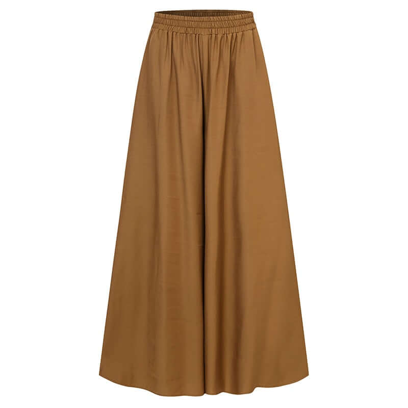 Spring and Summer Plus Size Women's Stretch Belt Wide-Leg Pants Women's Solid Color Wide Full-Length Pants Casual Pants