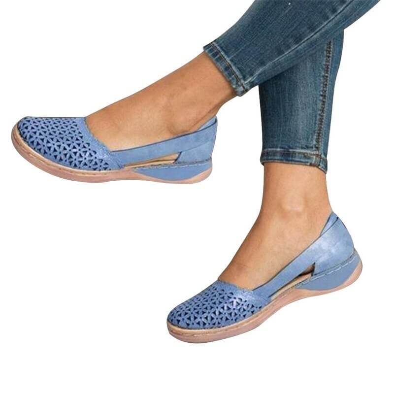 2021 Women's Sandals Summer Handmade Ladies Shoes Leather Breathable Sandals Women Flats Retro Style Cusomized Dropship Slippers