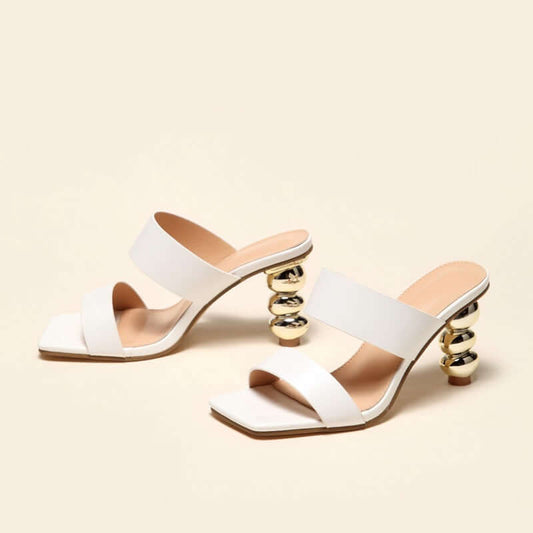 2021 summer fashion plating with cold drag high heel women ladies shoes shaped hoist with sandals large size