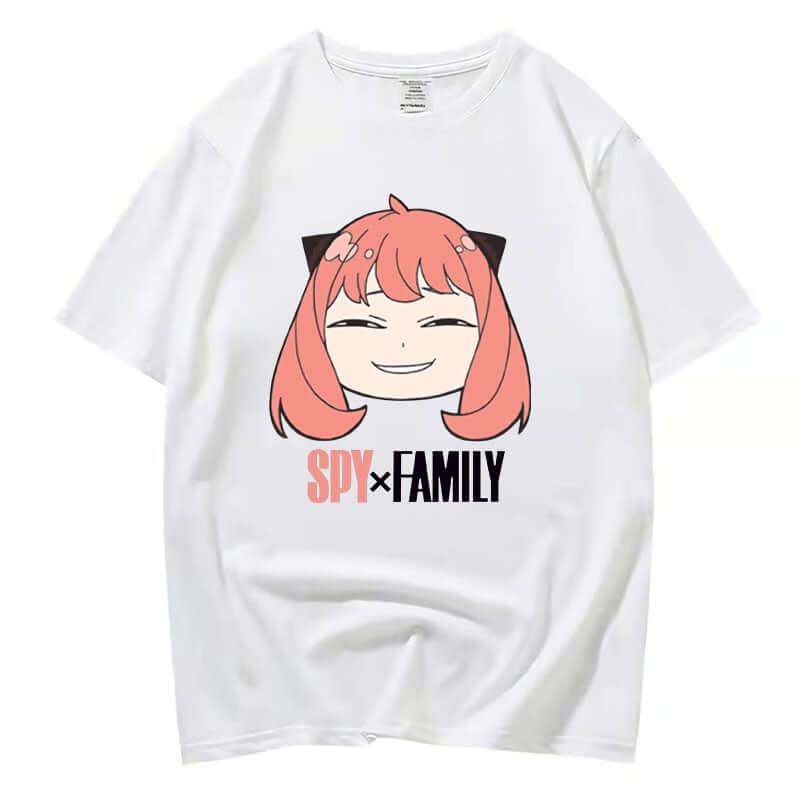 2022 new anime character spy play around the house printing round neck men and women short sleeve T-shirt one piece on behalf of the hair