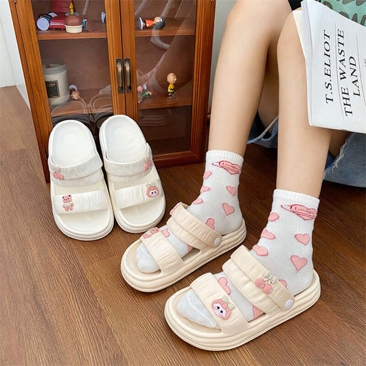 Women's Cute Cartoon Slippers-Non-Slip Thick Soled