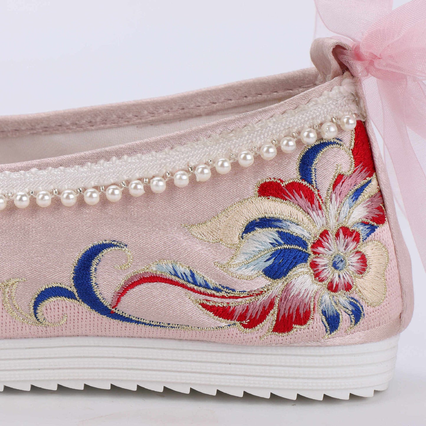 2021 Summer Embroidered Shoes Female Hanfu Shoes Old Strike Mingzi with Put Floor Soft Soft Old Beijing Wire Shoes