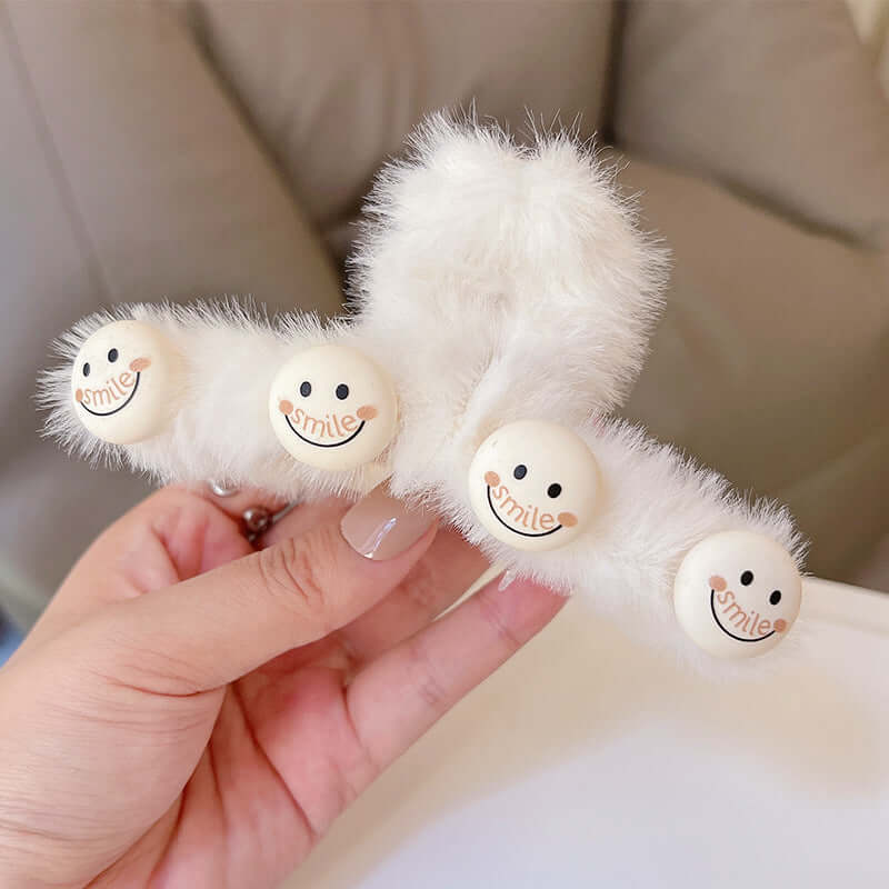 Hairpool plush grip 2021 new female Maoqiu winter large shark hair card back brain spoon clip head