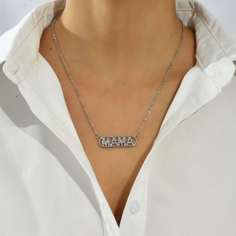 Fashion Jewelry MAMA Pendant Letter Necklace