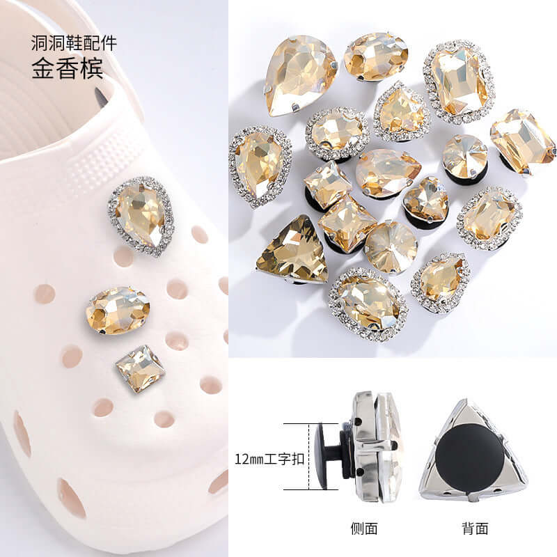 New net red hole shoes crystal diamond DIY cave shoes accessories shoes buckle diamonds decorative buckle accessories