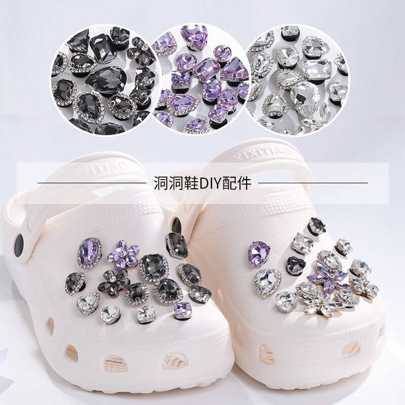 New net red hole shoes crystal diamond DIY cave shoes accessories shoes buckle diamonds decorative buckle accessories