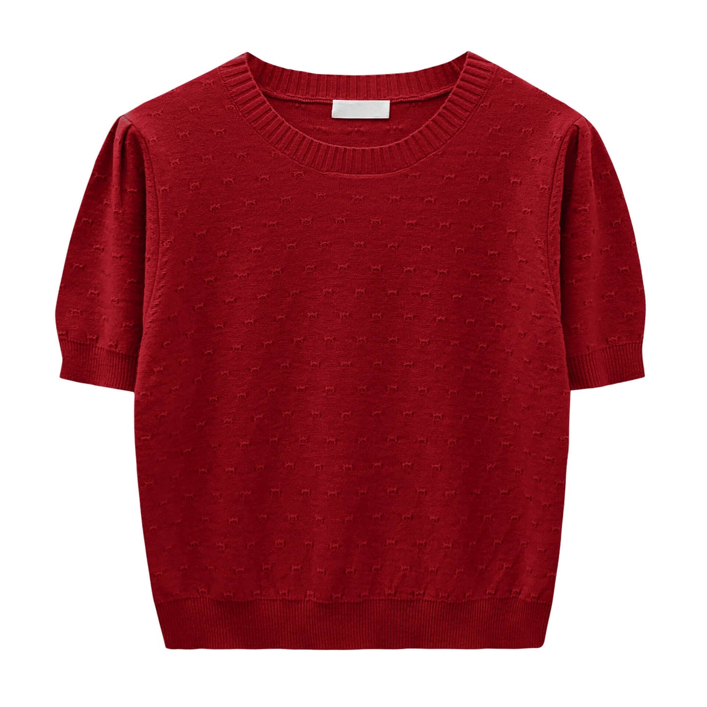 Allo fu retro tornadium cashmere knitted short sleeve 2021 early autumn Korean version of the loose head sweater 18581