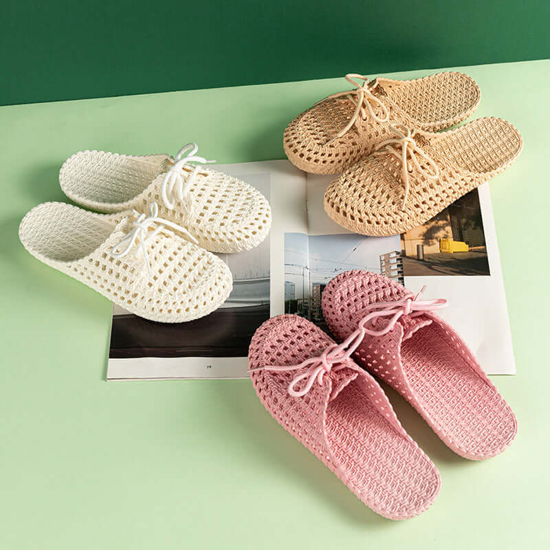 Spot bag head shoes sandals, Korean-style foreign trade PVC material flat with men and women, leisure, hollow, home leisure