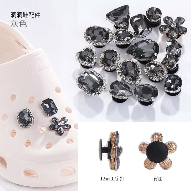 New net red hole shoes crystal diamond DIY cave shoes accessories shoes buckle diamonds decorative buckle accessories