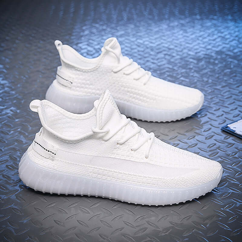 Coconut shoes men 2021 summer new flying weave casual sports shoes breathable mesh jogging men's shoes small white shoes