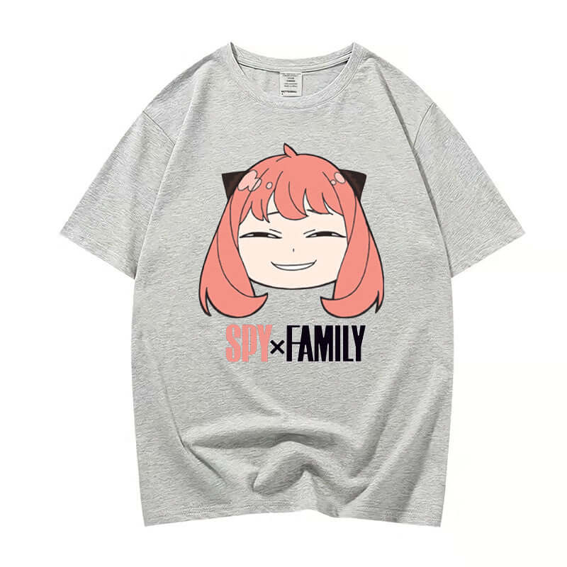 2022 new anime character spy play around the house printing round neck men and women short sleeve T-shirt one piece on behalf of the hair