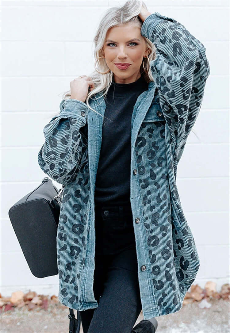 Leopard Print Jacket | Women's Fashion Fall-Winter Comfort