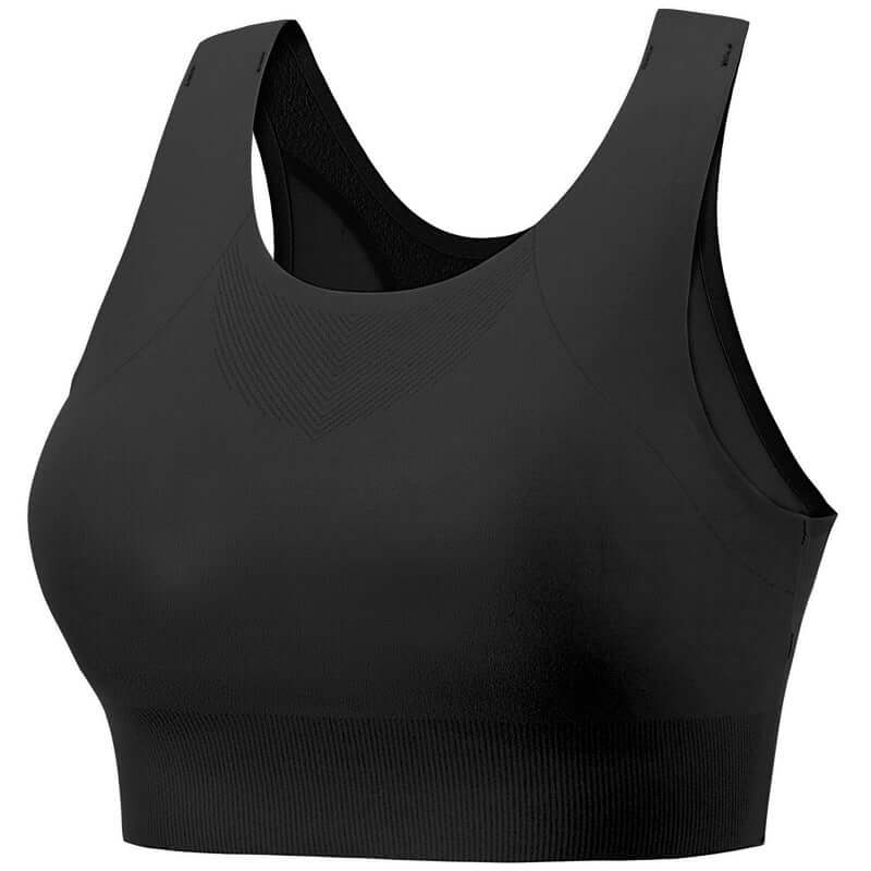 No trace breathable mesh shockproof sports underwear female yoga running fitness outer pendant vest large size sports bra