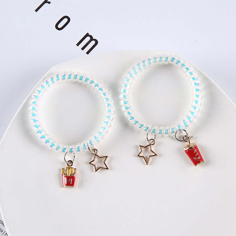 Astronaut rocket couple bracelet a pair of small leather case to send boyfriend magnets to learn women's telephone line hair ring