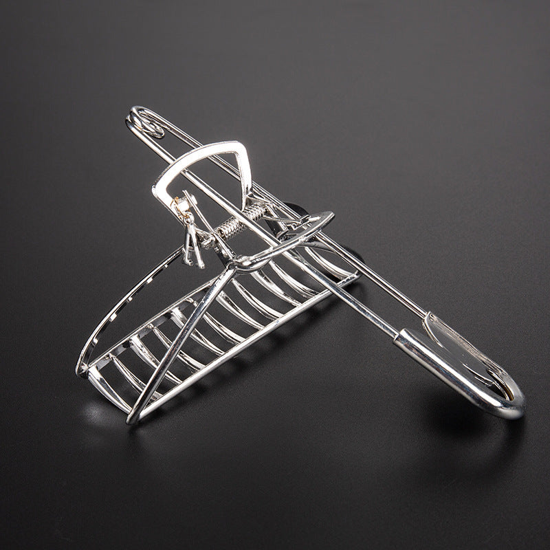 Korean version of the personality irregular metal liquid styling hair clip female diagenes