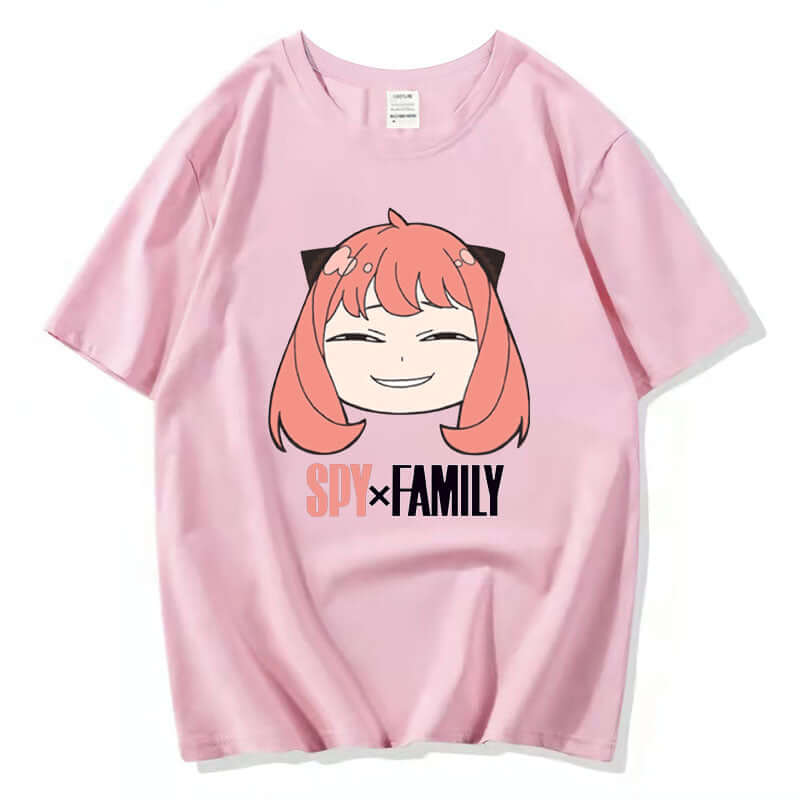 2022 new anime character spy play around the house printing round neck men and women short sleeve T-shirt one piece on behalf of the hair