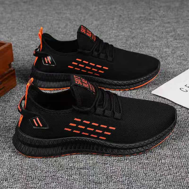 2021 spring and summer new flying weave men's shoes Korean version of the trend casual breathable mesh sports shoes men's generation