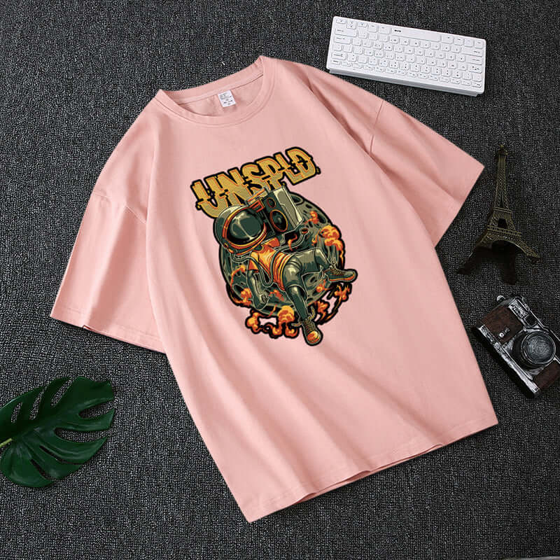 T-shirt male 2021 summer Korean casual fashion loose cotton shirt men teen students trend short sleeve T-shirt