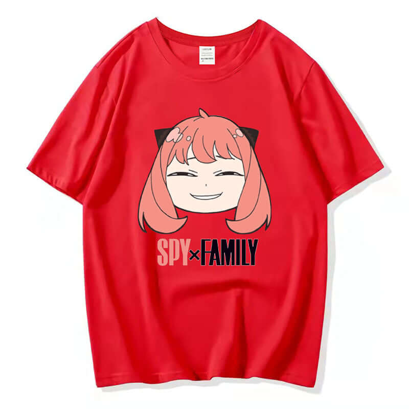 2022 new anime character spy play around the house printing round neck men and women short sleeve T-shirt one piece on behalf of the hair