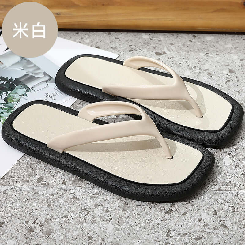 Slippers men's summer wear non-slip Ins tide beach wear-resistant soft bottom interior couple