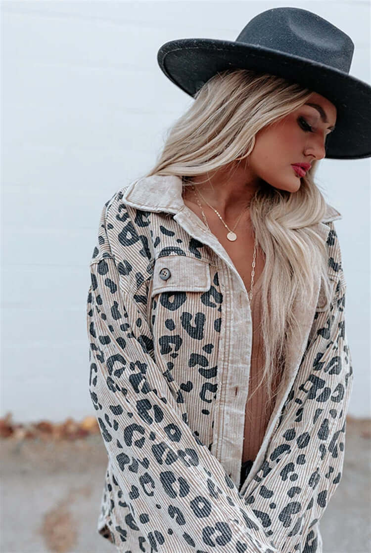 Leopard Print Jacket | Women's Fashion Fall-Winter Comfort