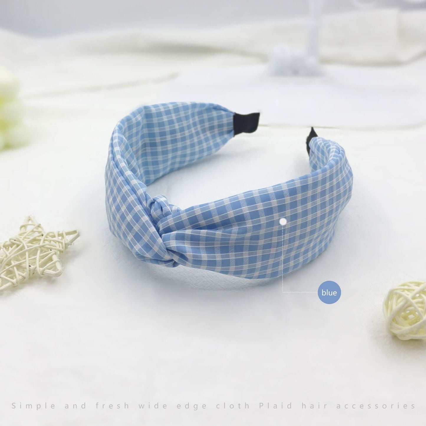 Korean version of the small clear fabric headband network red minimalist knot hair accessories out to wash the face