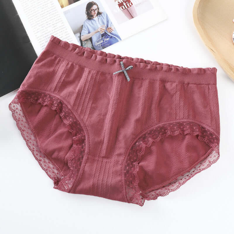 Cute Basics Panties - Breathable Cotton Antibacterial w/ Lace Lining