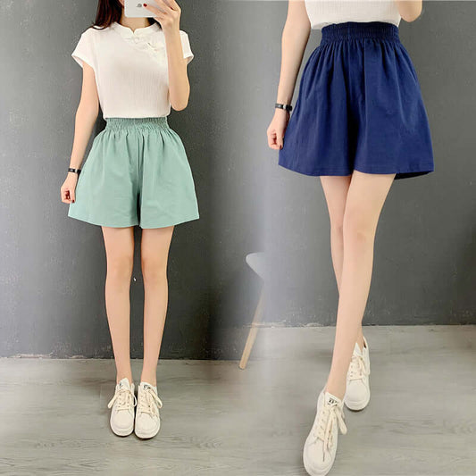 Women's Shorts - Seasonal Fashion High Waist Wide Leg